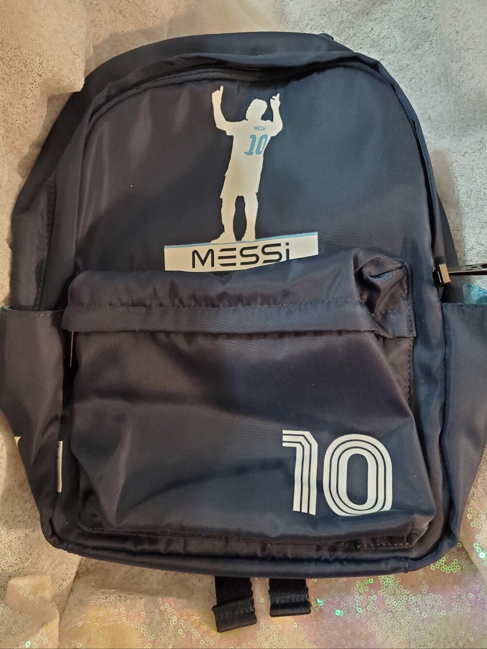 NWT Messi 10 Dark Blue Kid's Backpack - Soccer Theme - MES001-DBL/DK BLUE